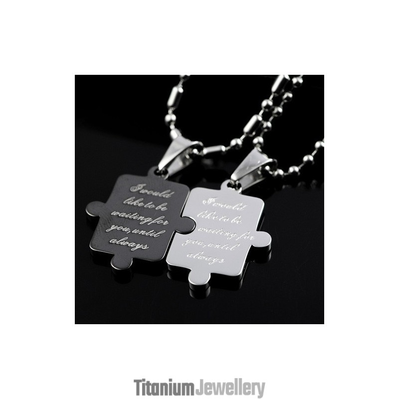 Love You Forever Sweetheart Lovers Titanium Necklace Pendant Love You Forever Sweetheart Lovers Titanium Necklace Pendant