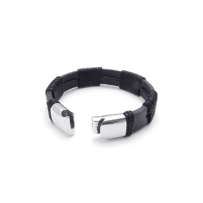 Deft Design Delicate Colors Reliable Quality Titanium Leather Bangle Deft Design Delicate Colors Reliable Quality Titanium Leather Bangle