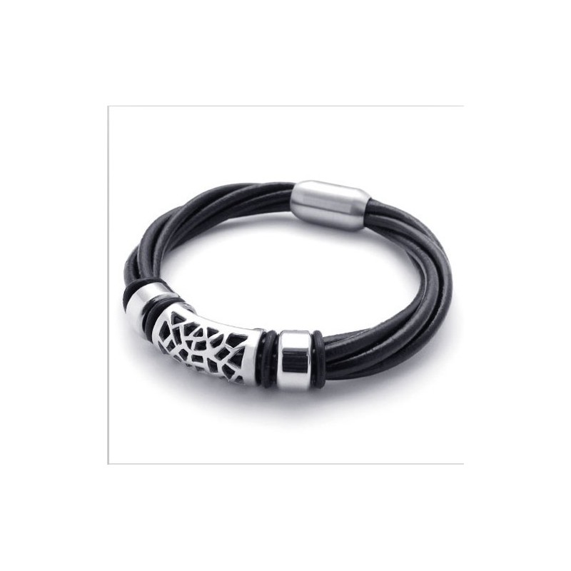 Deft Design Delicate Colors Reliable Quality Titanium Leather Bracelet Deft Design Delicate Colors Reliable Quality Titanium Leather Bracelet