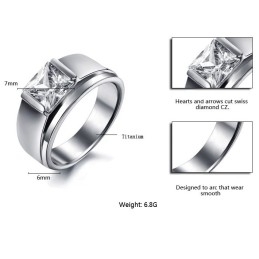 To Enjoy High Reputation At Home And Abroad Female Titanium Ring With Rhinestone