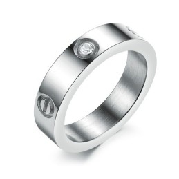 Selling Well All Over The World Titanium Ring With Diamond