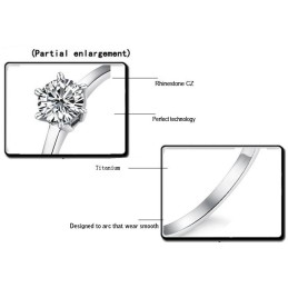 Complete In Specifications Female Titanium Ring With Rhinestone