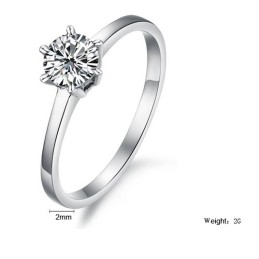 Complete In Specifications Female Titanium Ring With Rhinestone