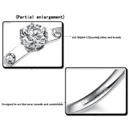 Quality And Quantity Assured Female Titanium Ring With Rhinestone