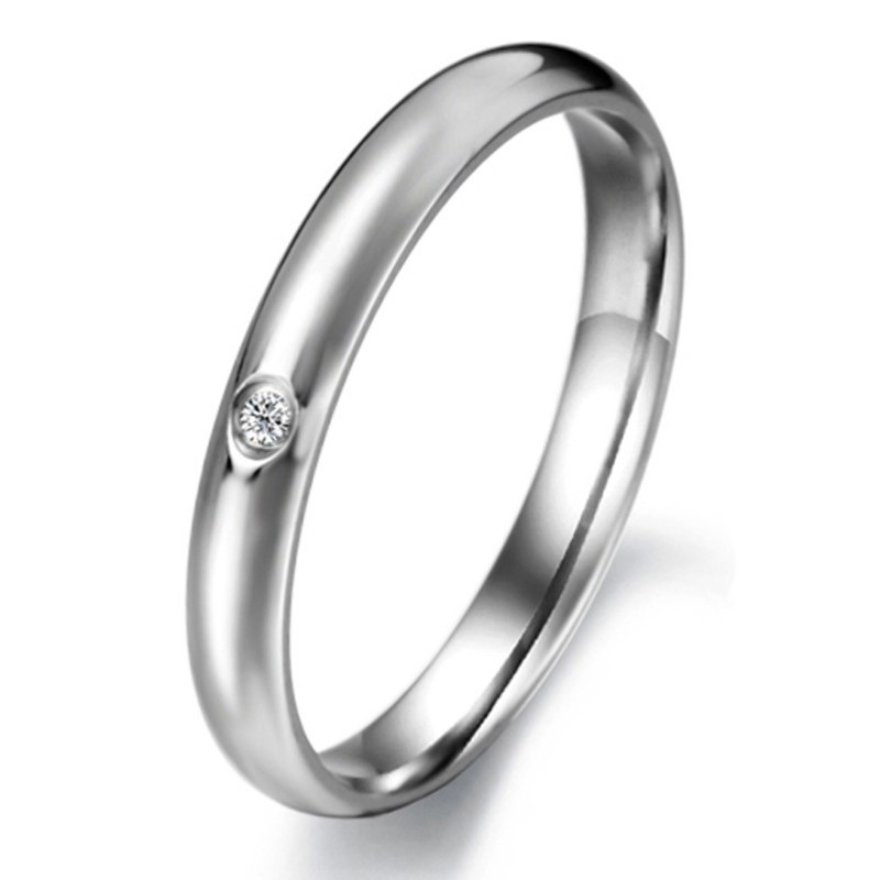 Reliable Quality Female Titanium Ring With Rhinestone Reliable Quality Female Titanium Ring With Rhinestone