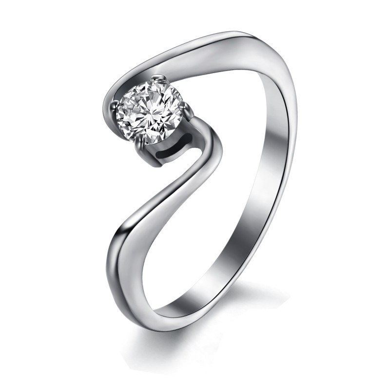 World-Wide Renown Female Titanium Ring With Rhinestone World-Wide Renown Female Titanium Ring With Rhinestone