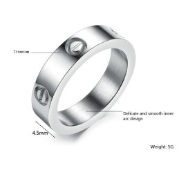 The Queen Of Quality Screw Titanium Ring