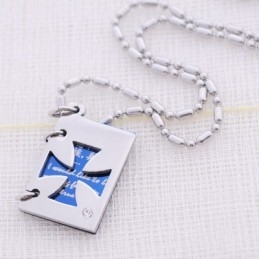 Romantic Love Letter Titanium Cross Necklace Pendant
