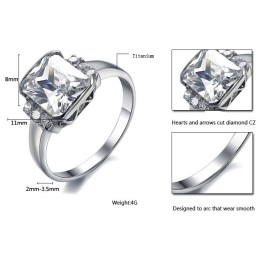 Well-Known For Its Fine Quality Female Titanium Ring With Rhinestone