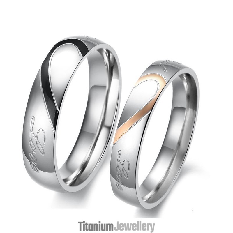 Reliable Quality Sweetheart Titanium Ring For Lovers