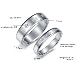 Stable Quality Exquisite Titanium Ring For Lovers