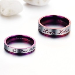 Superior Quality Purple Titanium Ring For Lovers