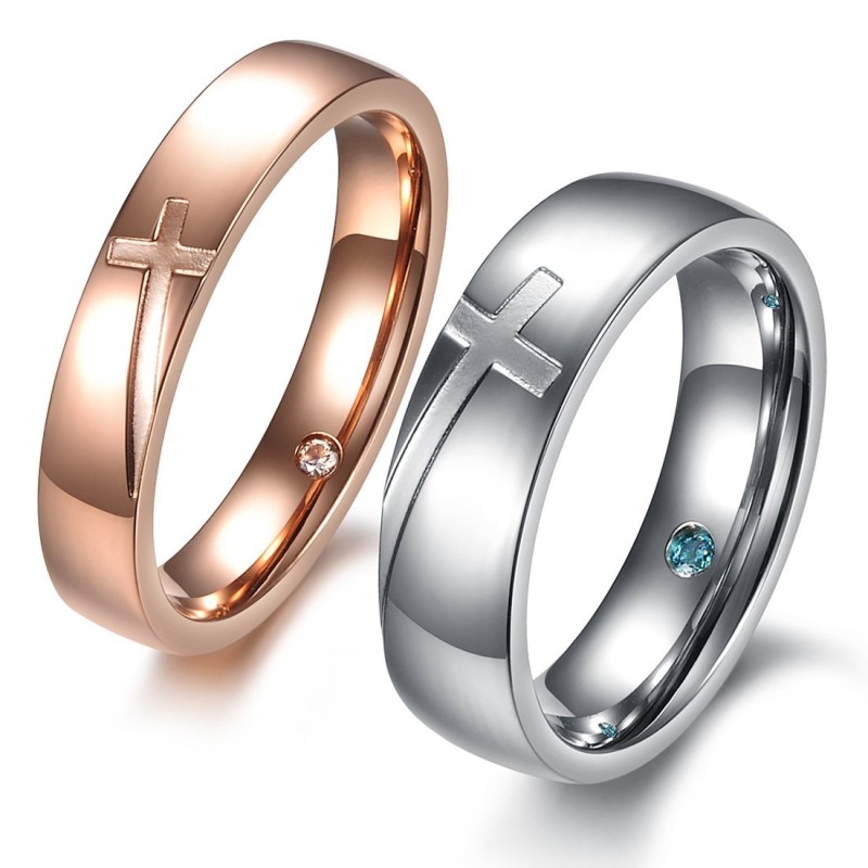 To Enjoy High Reputation At Home And Abroad Cross Titanium Ring For Lovers To Enjoy High Reputation At Home And Abroad Cross Titanium Ring For Lovers