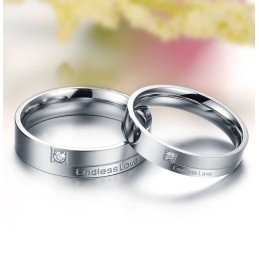Quality And Quantity Assured Endless Love Titanium Ring For Lovers