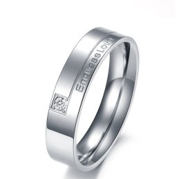 Quality And Quantity Assured Endless Love Titanium Ring For Lovers