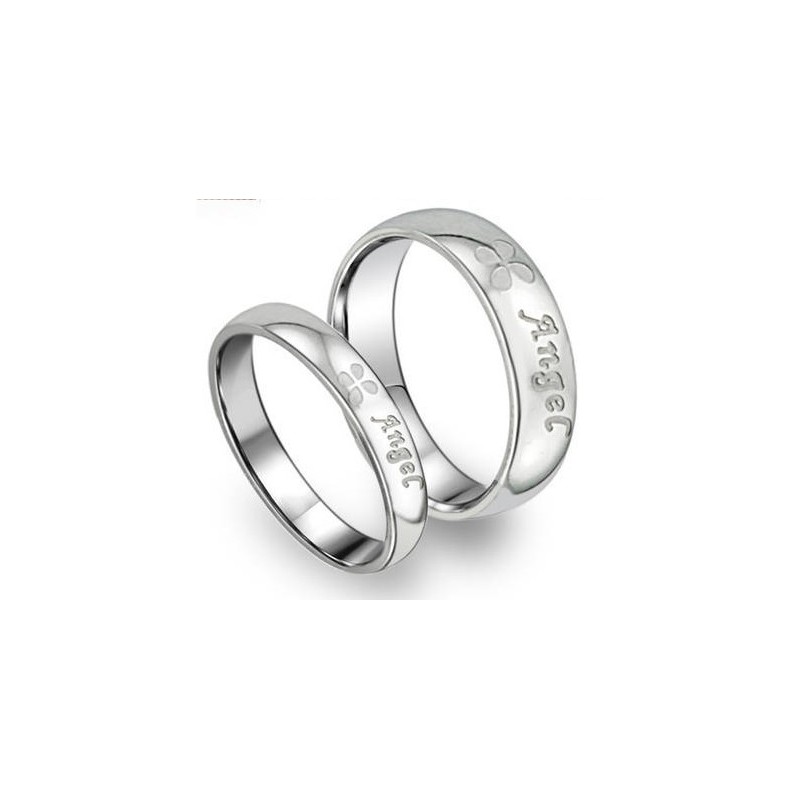 Superior Quality Clover Shape Titanium Ring For Lovers