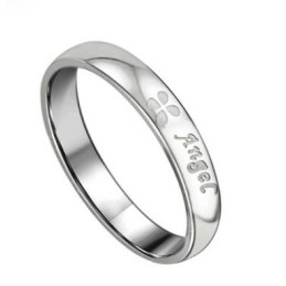 Superior Quality Clover Shape Titanium Ring For Lovers