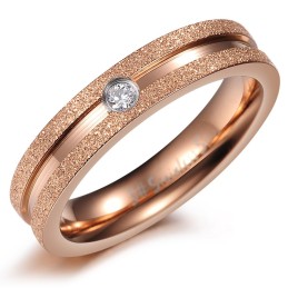 Reliable Quality Pearl Sand Titanium Ring For Lovers