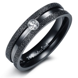 Reliable Quality Pearl Sand Titanium Ring For Lovers