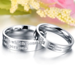 Selling Well All Over The World Titanium Ring For Lovers With Rhinestone