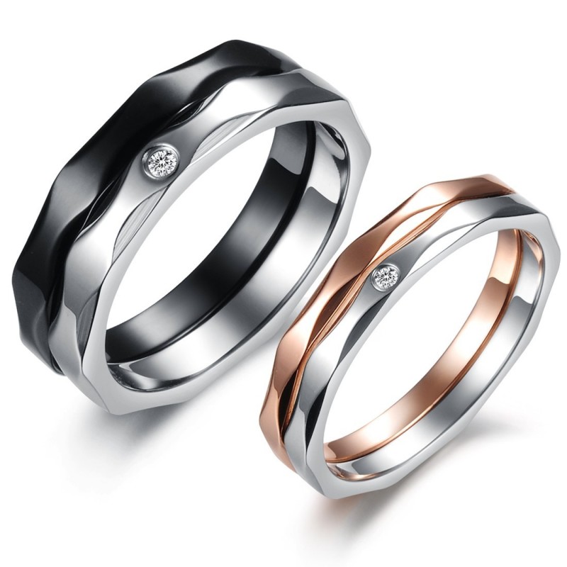 The King Of Quantity Exquisite Titanium Ring For Lovers