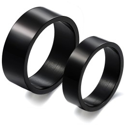To Win Warm Praise From Customers Black Titanium Ring For Lovers