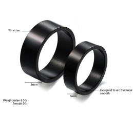 To Win Warm Praise From Customers Black Titanium Ring For Lovers