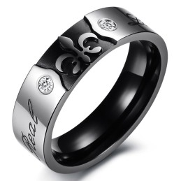 Reliable Quality Decorative Pattern Titanium Ring For Lovers