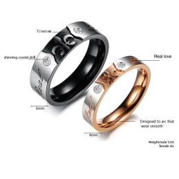 Reliable Quality Decorative Pattern Titanium Ring For Lovers