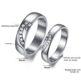 Durable In Use Titanium Ring For Lovers