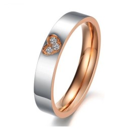 Superior Quality Cross Sweetheart Titanium Ring For Lovers