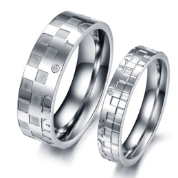 Selling Well All Over The World Puzzle Titanium Ring For Lovers