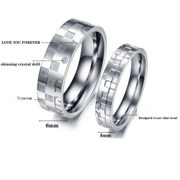 Selling Well All Over The World Puzzle Titanium Ring For Lovers