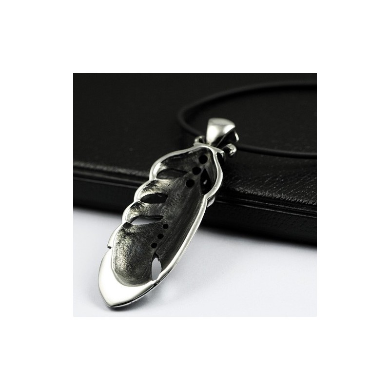 Skull Feathers Titanium Pendant Necklace Hot Fashion Style Skull Feathers Titanium Pendant Necklace Hot Fashion Style