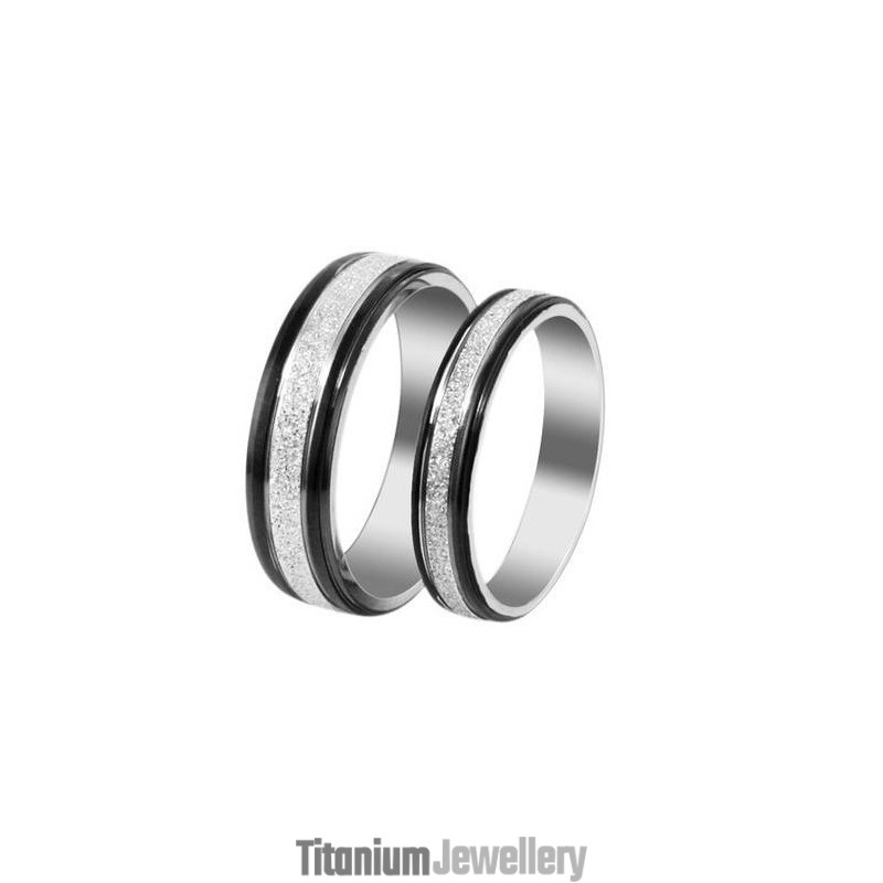 Stable Quality Scrub Titanium Ring For Lovers