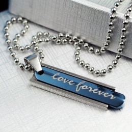 New Style Blue Color Titanium Necklace Pendant