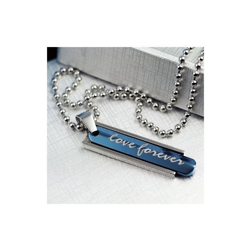 New Style Blue Color Titanium Necklace Pendant New Style Blue Color Titanium Necklace Pendant