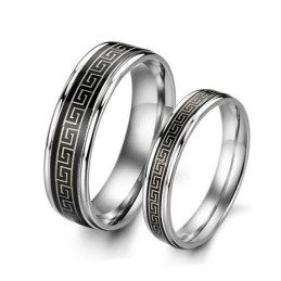 Easy To Use Black Titanium Ring For Lovers