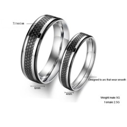Quality And Quantity Assured Black Titanium Ring For Lovers