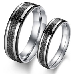 The King Of Quantity Black Titanium Ring For Lovers