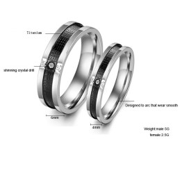 The King Of Quantity Black Titanium Ring For Lovers