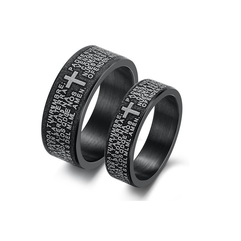High Quality Cross Titanium Ring For Lovers