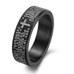 High Quality Cross Titanium Ring For Lovers