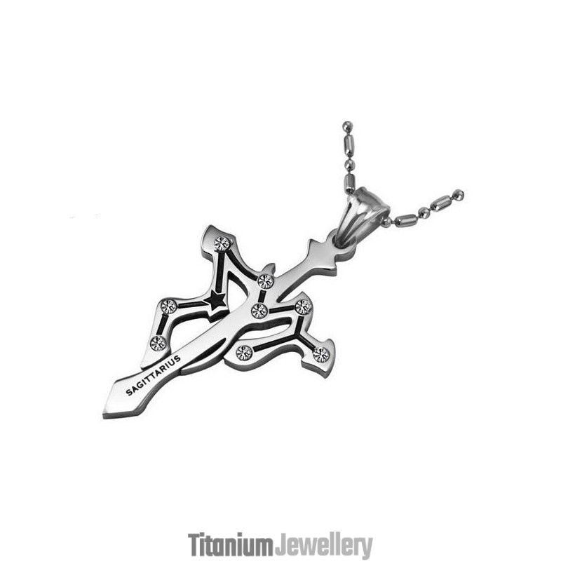 To Have A Long Story Sagittarius Titanium Necklace To Have A Long Story Sagittarius Titanium Necklace