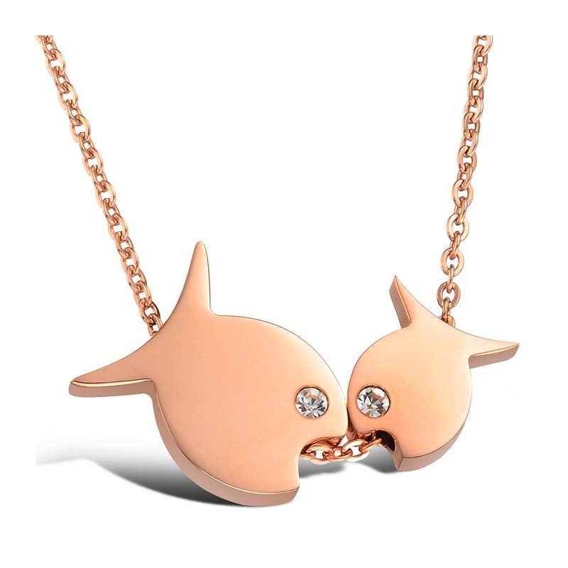 Selling Well All Over The World Fish Shape Titanium Necklace