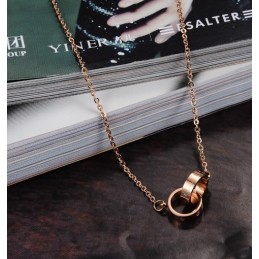 High Quality Female Phase Ring Titanium Necklace