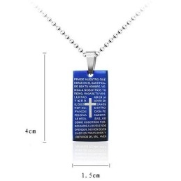 Classical Cross Bible Men's Pendant And Necklace Fashion Gift For Friend