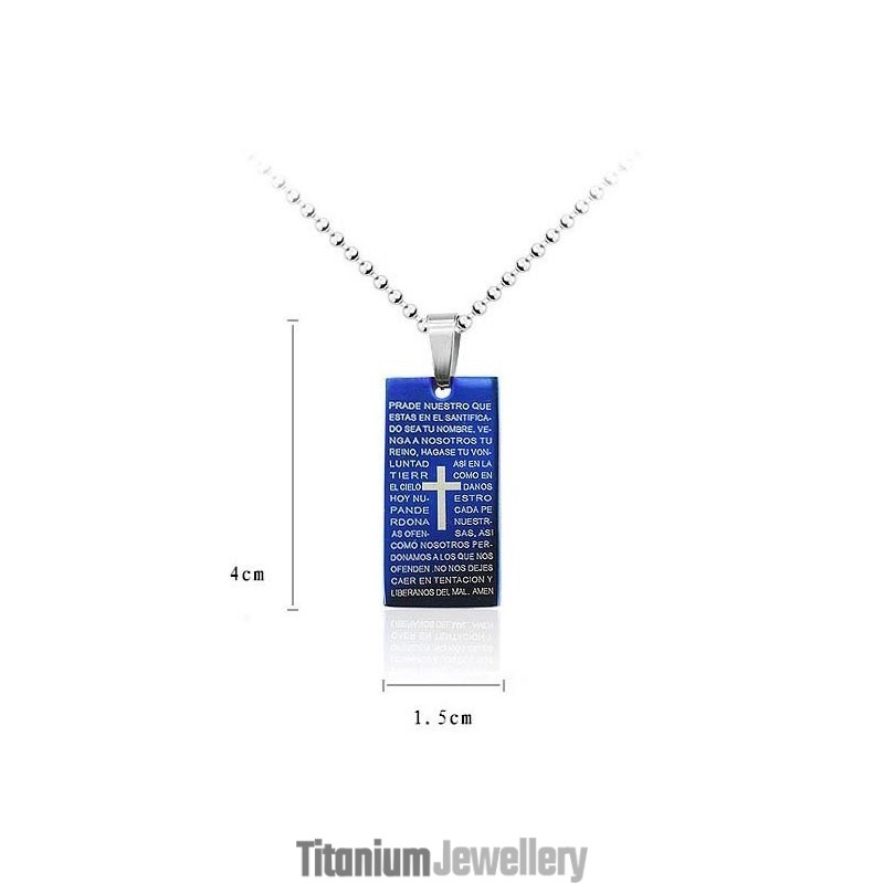 Classical Cross Bible Men's Pendant And Necklace Fashion Gift For Friend