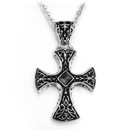 Wide Varieties Cross Titanium Necklace