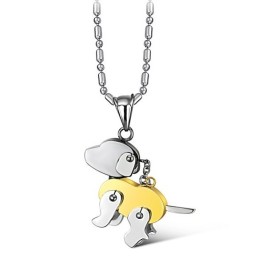 Stable Quality Dog Shape Titanium Necklace